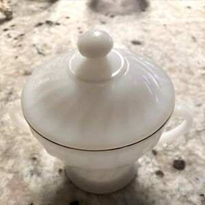 Milk Glass Anchor Hocking Sugar Bowl 1950’s